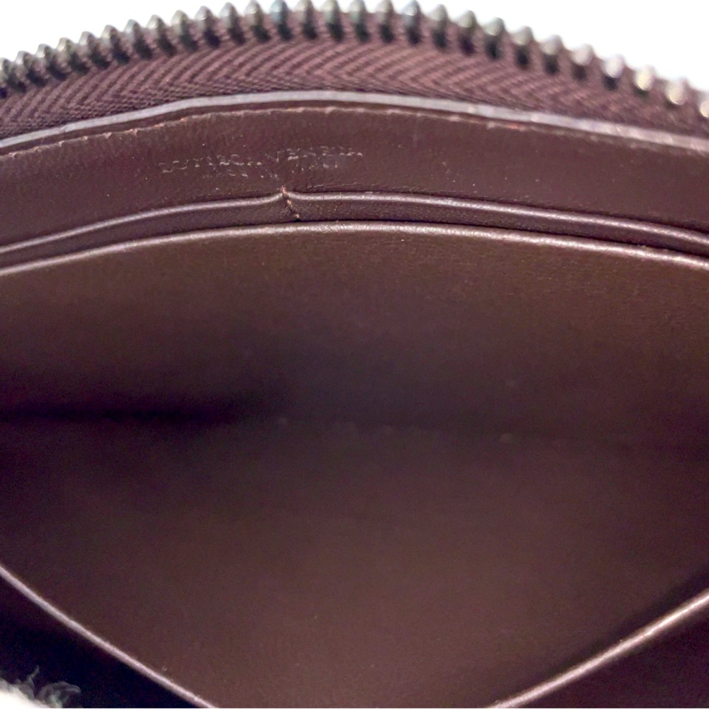 Bottega Veneta Dark Brown Expresso long Leather wallet zip around woven - Picture 9 of 14